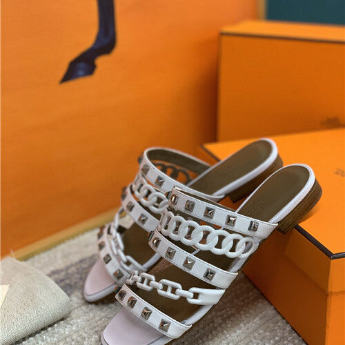High Quality Luxury Hermes Flat Slippers Womens – Style 37123 product detail