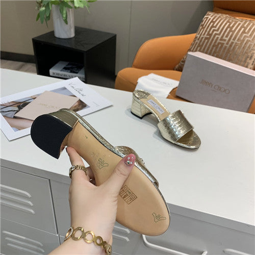 High Quality Luxury Jimmy Choo Block Heel Sandal – Style 06822 product detail