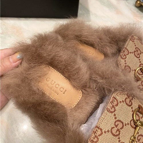 High Quality Luxury Gucci Furry Slippers Shoes product detail