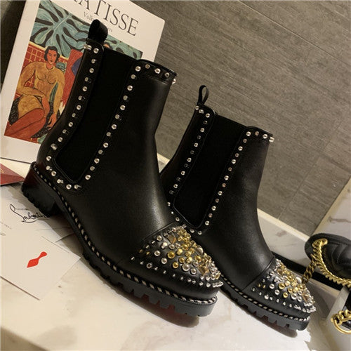 High Quality Luxury Christian Louboutin Ankle Boots – Style 49780 alternate view