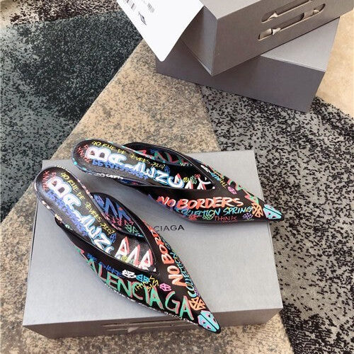 High Quality Luxury Balenciaga Graffiti Heels Shoes product detail