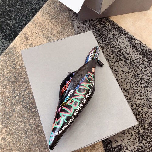High Quality Luxury Balenciaga Graffiti Heels Shoes product detail