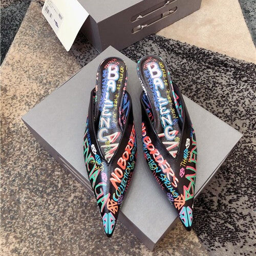 High Quality Luxury Balenciaga Graffiti Heels Shoes product detail