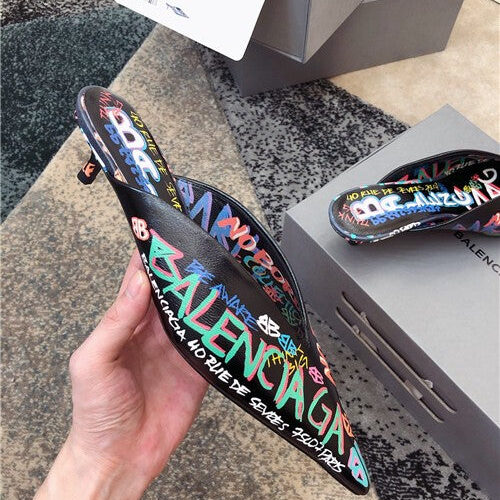 High Quality Luxury Balenciaga Graffiti Heels Shoes product detail