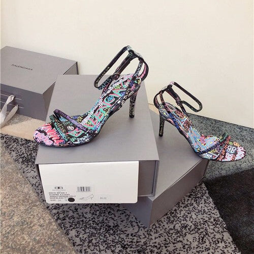 High Quality Luxury Balenciaga Graffiti Heels Shoes – Style 62083 product detail