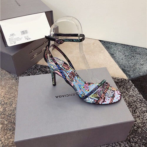High Quality Luxury Balenciaga Graffiti Heels Shoes – Style 62083 product detail