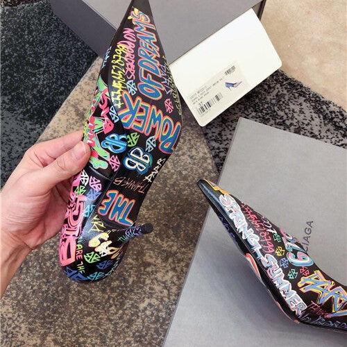 High Quality Luxury Balenciaga Graffiti Heels Shoes – Style 60387 alternate view