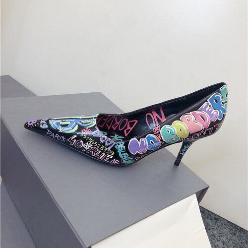 High Quality Luxury Balenciaga Graffiti Heels Shoes – Style 60387 product detail