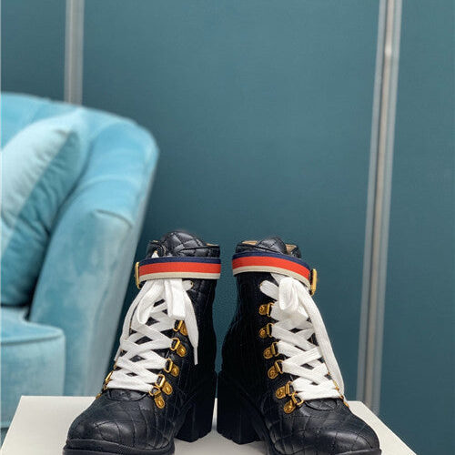High Quality Luxury Gucci Trip Quilted Ankle Boots – Sizes 35–43 product detail