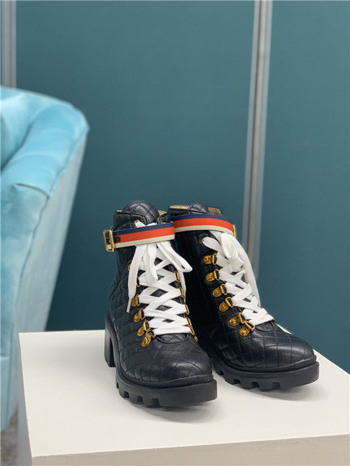High Quality Luxury Gucci Trip Quilted Ankle Boots – Sizes 35–43 product detail