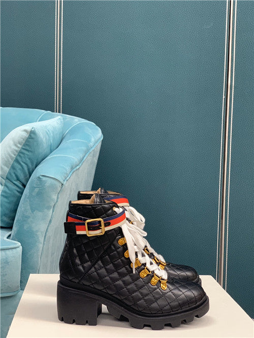 High Quality Luxury Gucci Trip Quilted Ankle Boots – Sizes 35–43 product detail