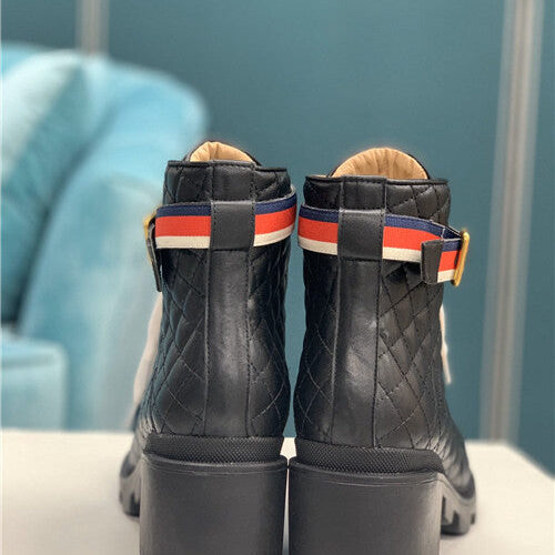 High Quality Luxury Gucci Trip Quilted Ankle Boots – Sizes 35–43 product detail