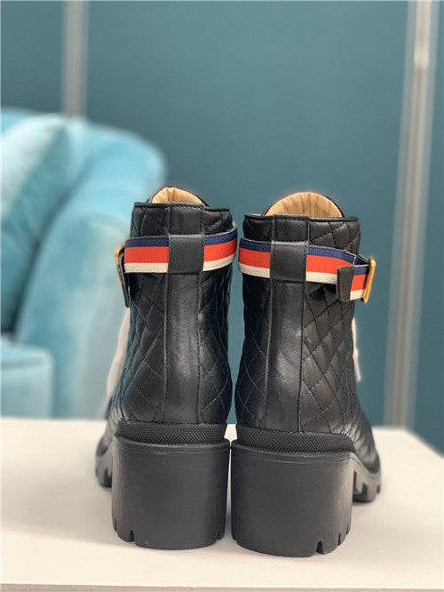 High Quality Luxury Gucci Trip Quilted Ankle Boots – Sizes 35–43 product detail