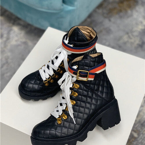 High Quality Luxury Gucci Trip Quilted Ankle Boots – Sizes 35–43 product image