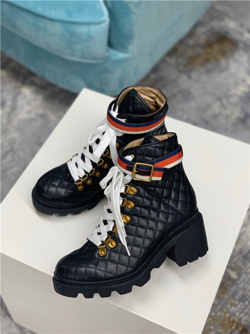 High Quality Luxury Gucci Trip Quilted Ankle Boots – Sizes 35–43