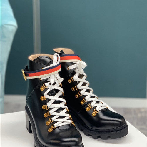High Quality Luxury Gucci Trip Leather Ankle Boots product detail