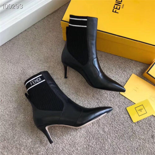 High Quality Luxury Fendi High Heel Ankle Boots – Style 67539 alternate view