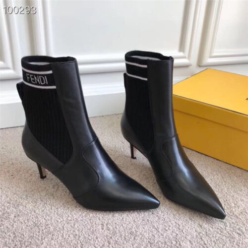 High Quality Luxury Fendi High Heel Ankle Boots – Style 67539