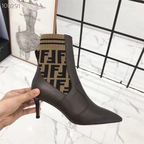 High Quality Luxury Fendi High Heel Ankle Boots product detail