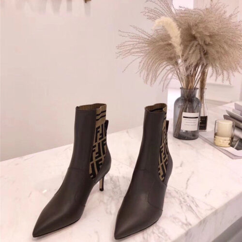 High Quality Luxury Fendi High Heel Ankle Boots alternate view