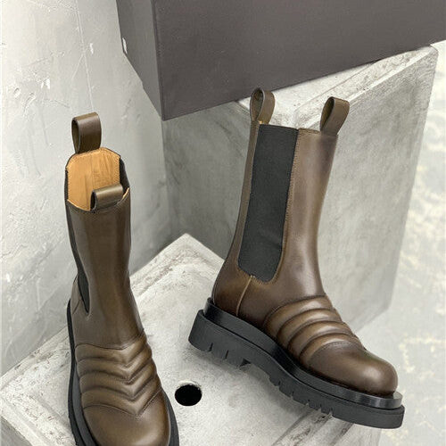 High Quality Luxury Bottega Veneta Mid Calf Boots – Style 68198 alternate view