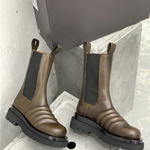 High Quality Luxury Bottega Veneta Mid Calf Boots – Style 68198 product detail