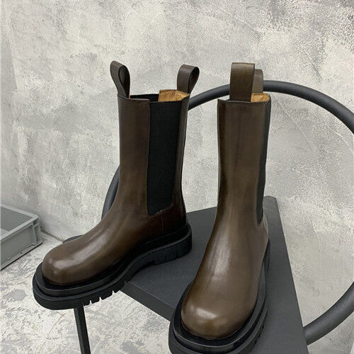 High Quality Luxury Bottega Veneta Mid Calf Boots – Style 37126 alternate view