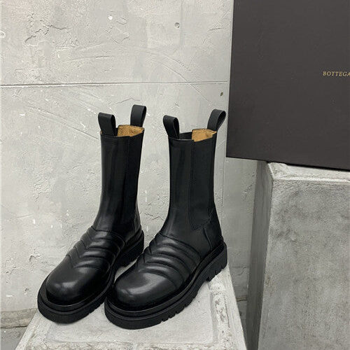High Quality Luxury Bottega Veneta Mid Calf Boots