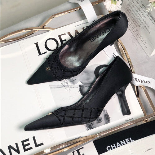 High Quality Luxury Chanel Mid Heel Sandals – Style 41766