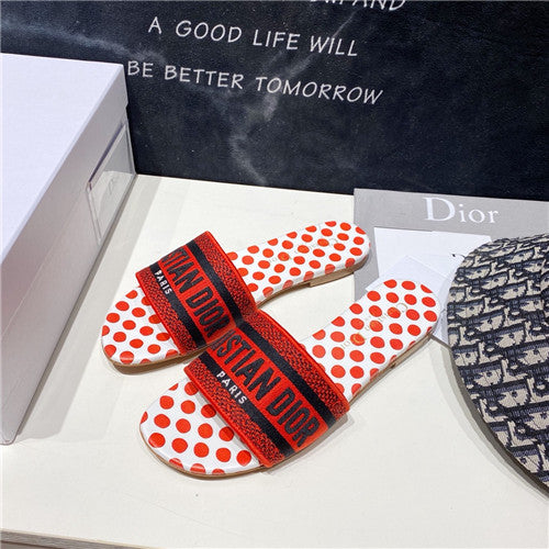High Quality Luxury Dior Embroidered Slippers – Style 13702