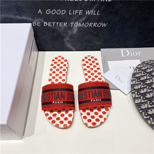 High Quality Luxury Dior Embroidered Slippers – Style 13702 alternate view