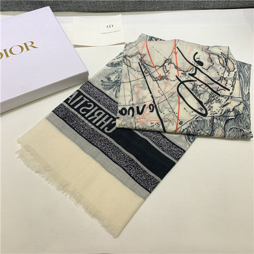 High Quality Luxury Dior Cashmere Shawl – Style 25332 alternate view