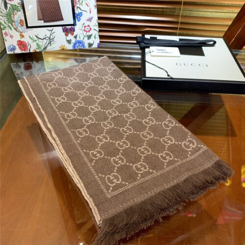 High Quality Luxury Gucci GG Wool Scarf product detail