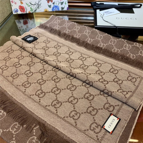 High Quality Luxury Gucci GG Wool Scarf product detail