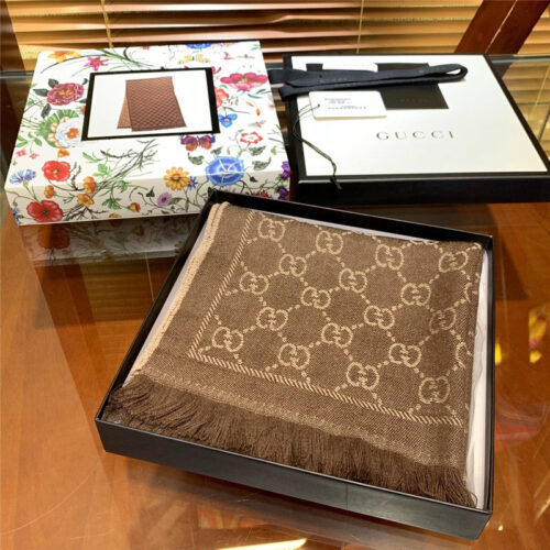 High Quality Luxury Gucci GG Wool Scarf product detail