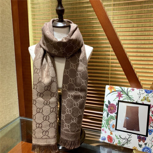 High Quality Luxury Gucci GG Wool Scarf product detail