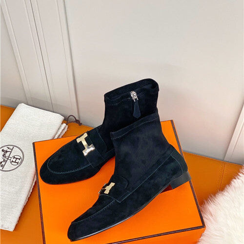 High Quality Luxury Hermes H Buckle Boots Shoes alternate view