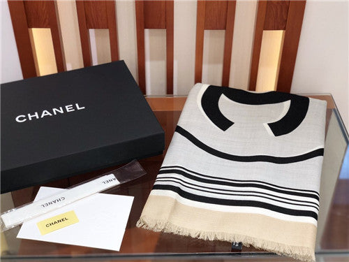 High Quality Luxury Chanel Cashmere Scarf Scarves – Style 25043 alternate view