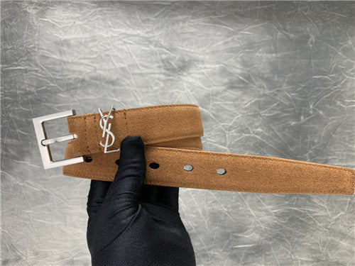 High Quality Luxury YSL Leather Belt alternate view