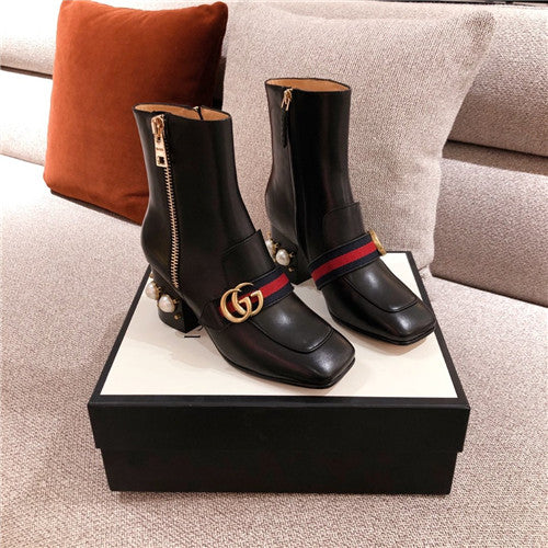 High Quality Luxury Gucci Pearl Boots Shoes