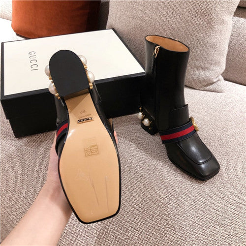 High Quality Luxury Gucci Pearl Boots Shoes alternate view