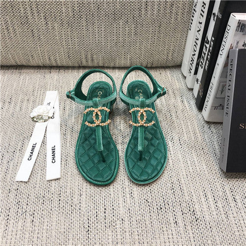 High Quality Luxury Chanel Pearl Buckle Flip Flops Sandals – Style 70662 alternate view