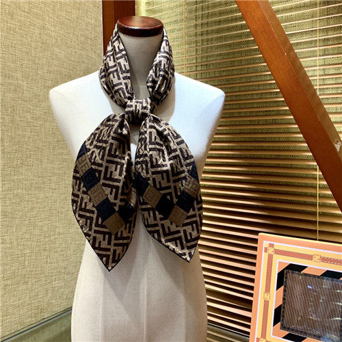 High Quality Luxury Fendi Silk Square Scarf – Style 26023