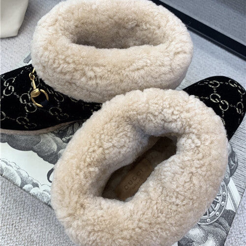 High Quality Luxury Gucci Fria GG Wool-Blend Ankle Boots – Style 84755 product detail
