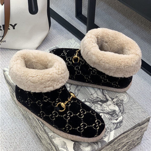 High Quality Luxury Gucci Fria GG Wool-Blend Ankle Boots – Style 84755 product detail