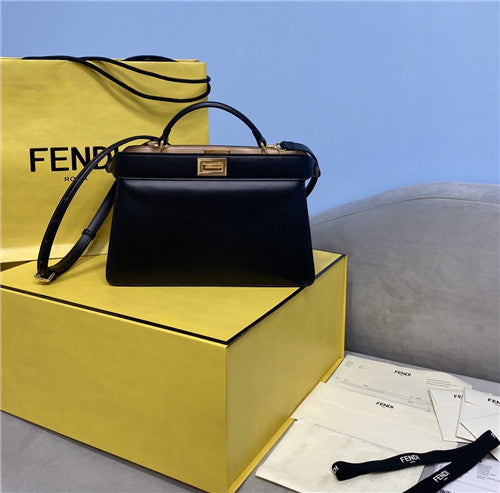 High Quality Luxury Fend Peekaboo Medium Bag Black