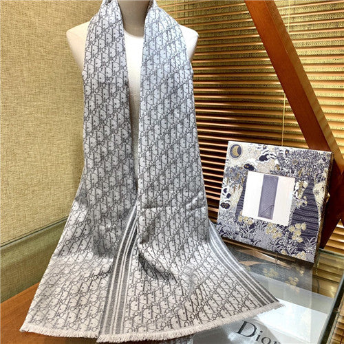 High Quality Luxury Dior Oblique Cashmere Scarf Scarves