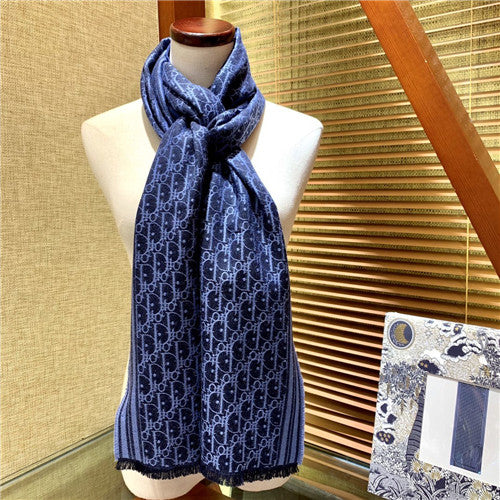 High Quality Luxury Dior Oblique Cashmere Scarf Scarves – Style 25530 alternate view