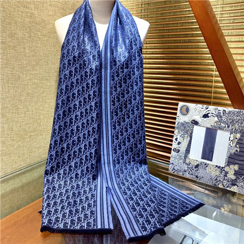 High Quality Luxury Dior Oblique Cashmere Scarf Scarves – Style 25530
