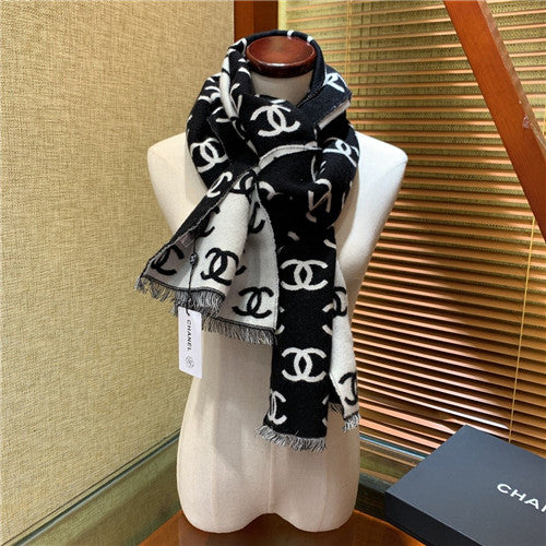 High Quality Luxury Chanel Cashmere Scarf Scarves – Style 25046